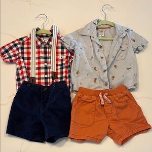 Kids' Blue and Orange Shirt Set
